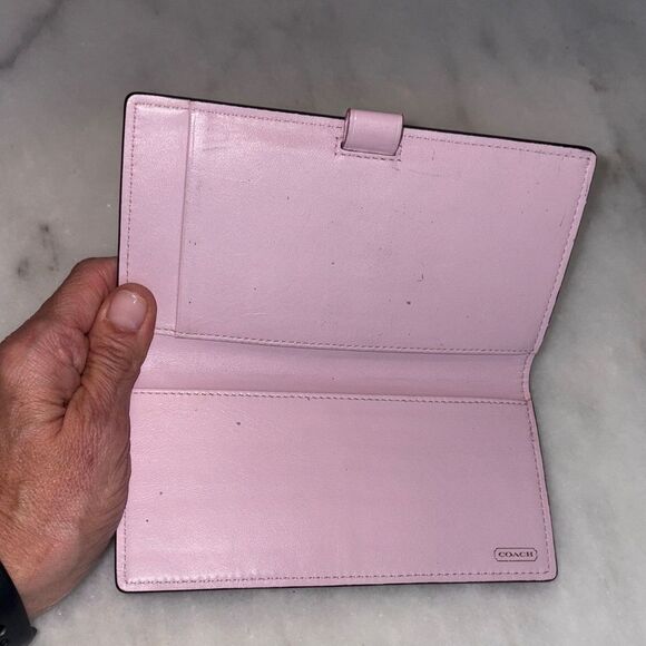 Coach Leather Checkbook Case Wallet - Picture 12 of 14